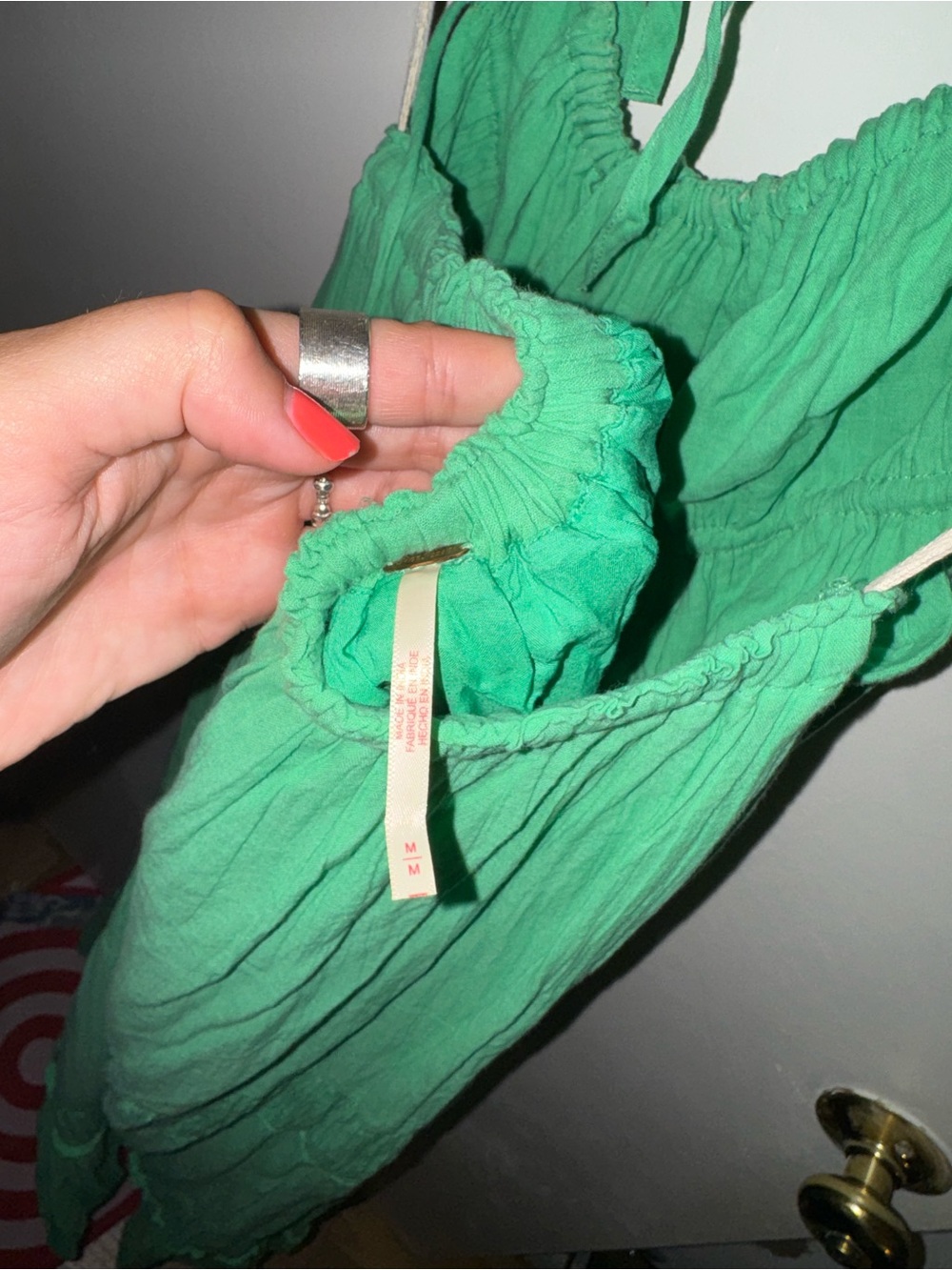 Free People Taking Sides Green Tiered Maxi Dress with Spaghetti Straps - Picture 4 of 9